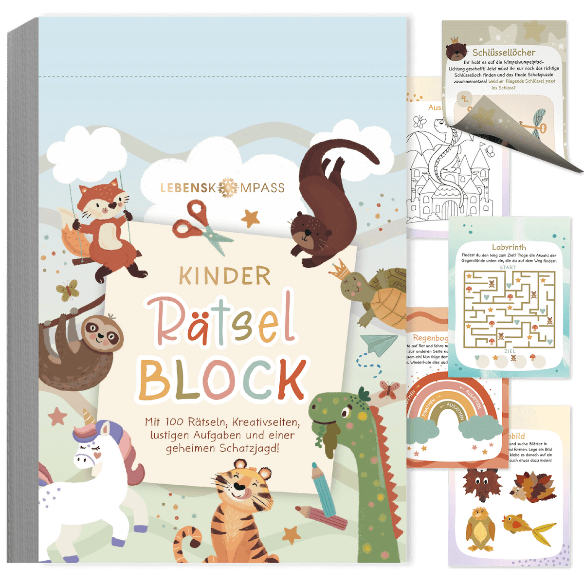 Rätselblock – 100 Beschäftigungen für Kinder