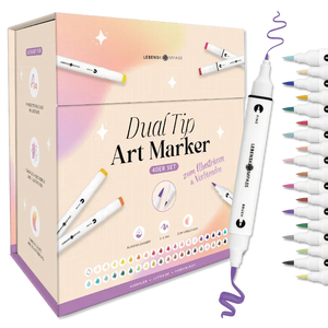 Dual Tip Art Marker - 40 bunte Alkohol Stifte