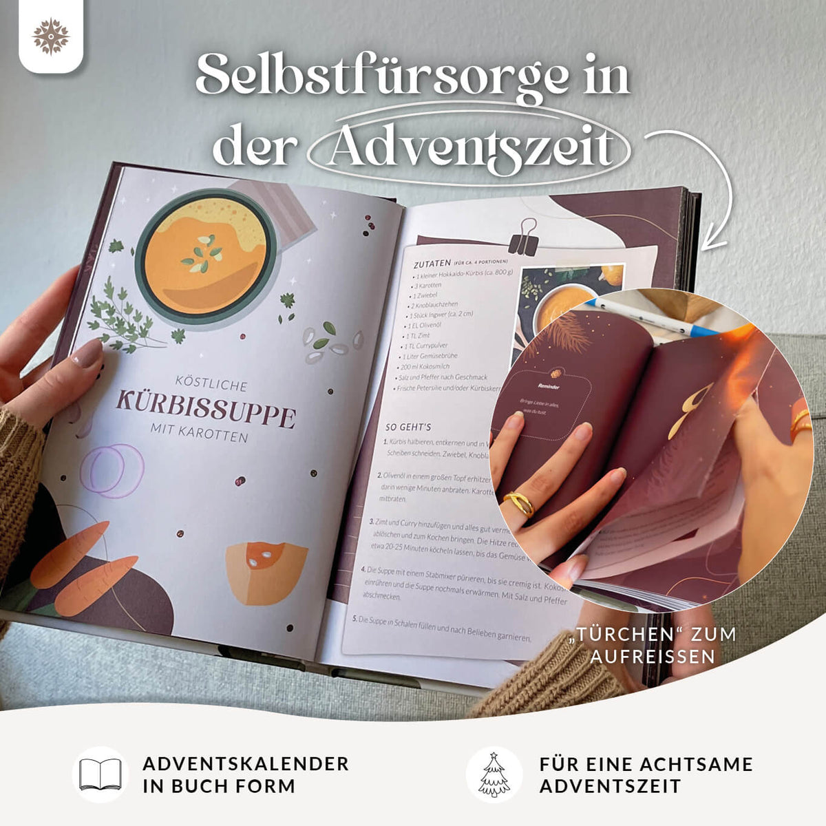 Adventskalenderbuch für Erwachsene - 24 Türchen