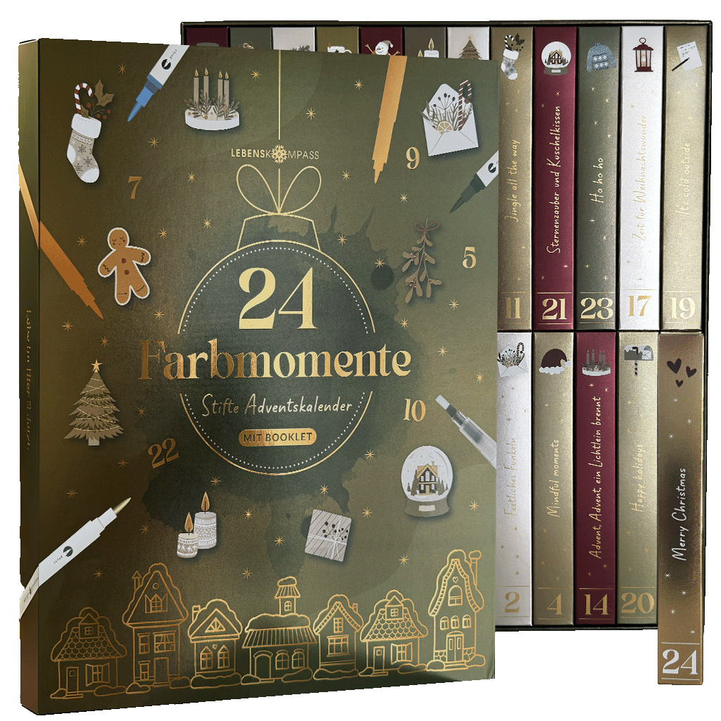 Kreativer Adventskalender mit 24 Stiften