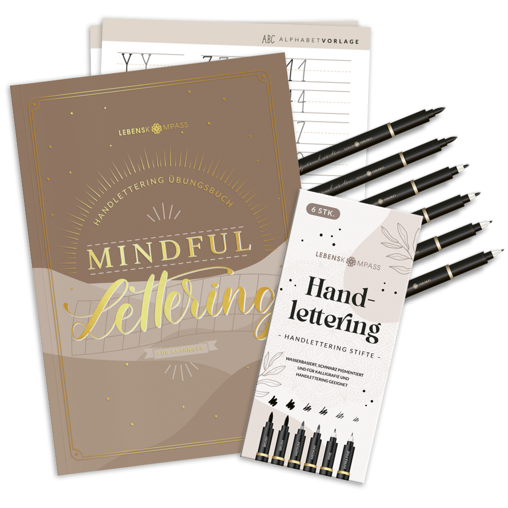 "Handlettering Starter"-Set (Buch + Stifte)