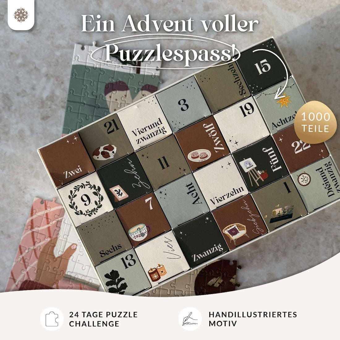 Adventskalender Puzzle - 24 Tage Puzzle-Challenge