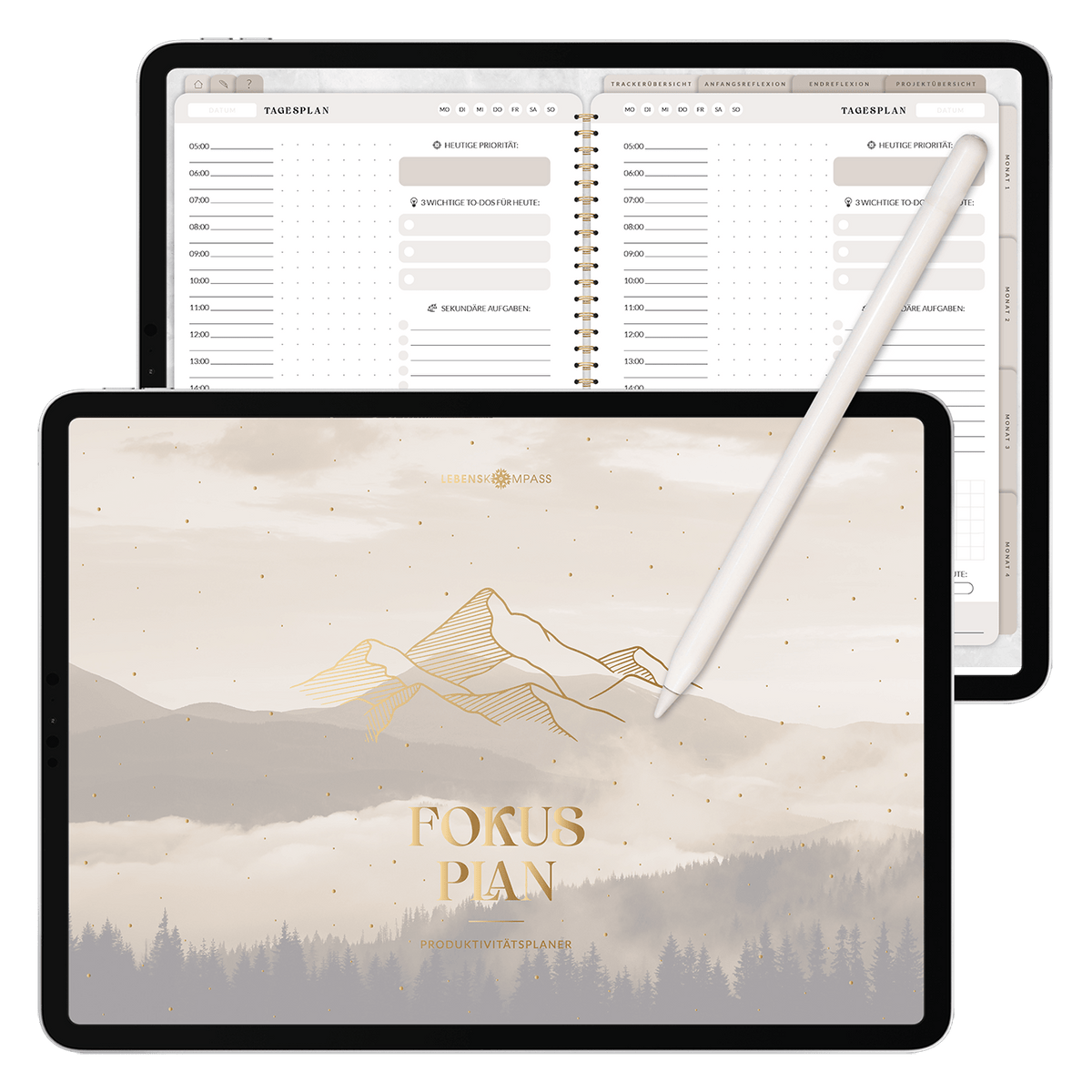 Digitaler Produktivitätsplaner - PDF mit Hyperlinks