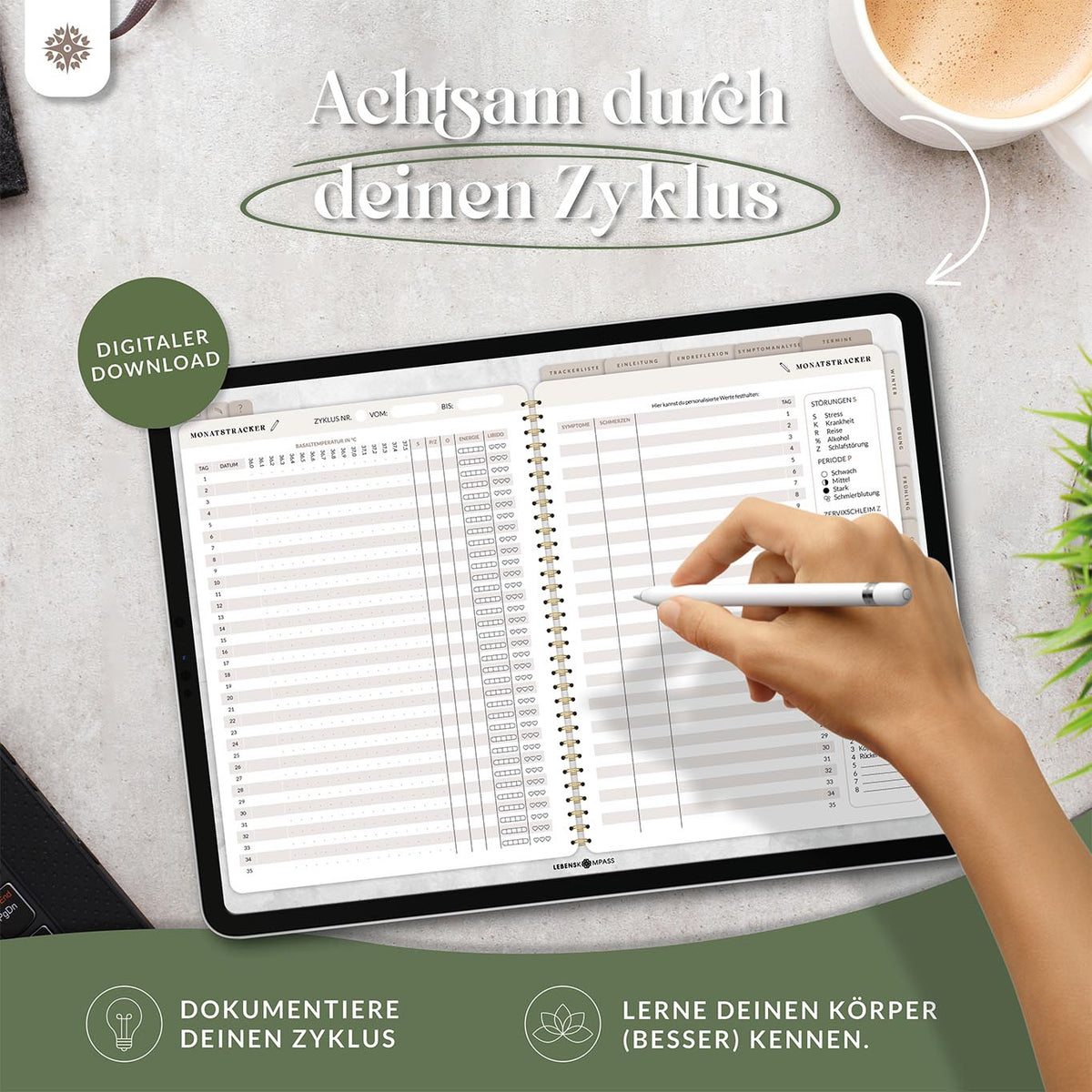 Digitales Zyklustagebuch - PDF mit Hyperlinks