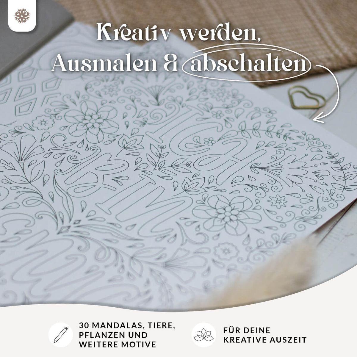 Malbuch Erwachsene "JUST PAINTING MY THOUGHTS”