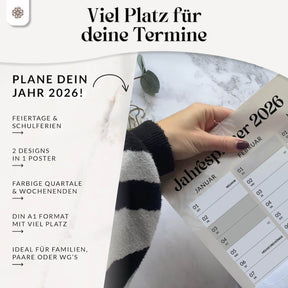 Jahresplaner 2026 - DIN A1 Posterkalender