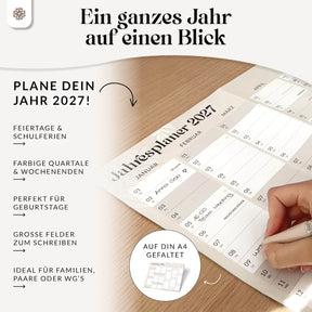 Jahresplaner 2027 - DIN A1 Posterkalender