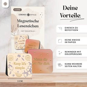 Magnetische Lesezeichen (Leseclips) - 2 Stück