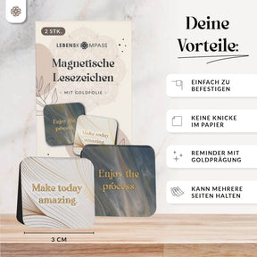 Magnetische Lesezeichen (Leseclips) - 2 Stück
