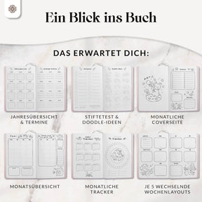 Bullet Journal Planer DIN A5 - Vorgefertigt zum Ausmalen