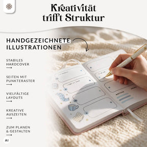 Bullet Journal Planer DIN A5 - Vorgefertigt zum Ausmalen