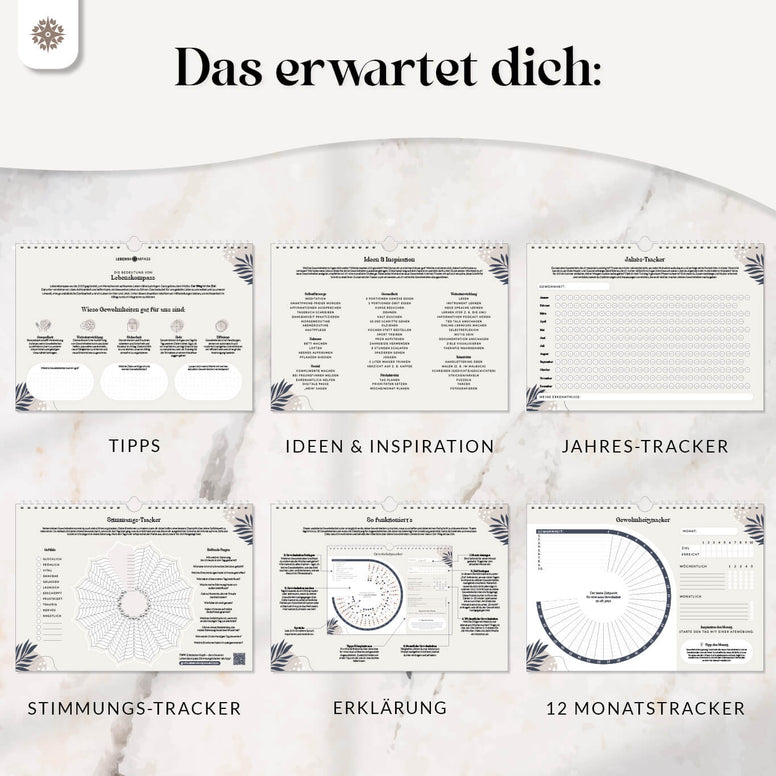 Gewohnheitstracker für 12 Monate - DIN A4 Habit Tracker