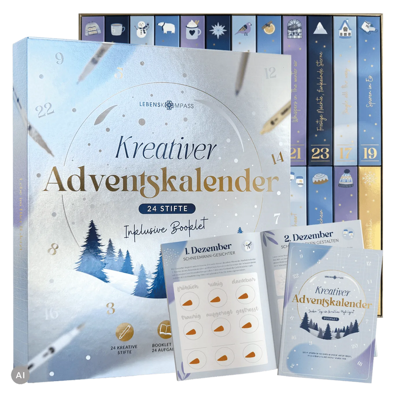 Kreativer Adventskalender mit 24 Stiften
