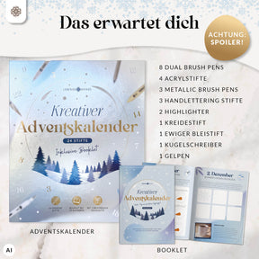 Kreativer Adventskalender mit 24 Stiften