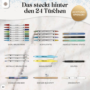 Kreativer Adventskalender mit 24 Stiften