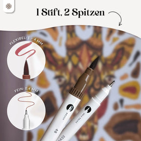 6er Dual Brush Pen Sets - Bunte Pinselstifte