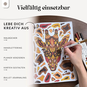6er Dual Brush Pen Sets - Bunte Pinselstifte