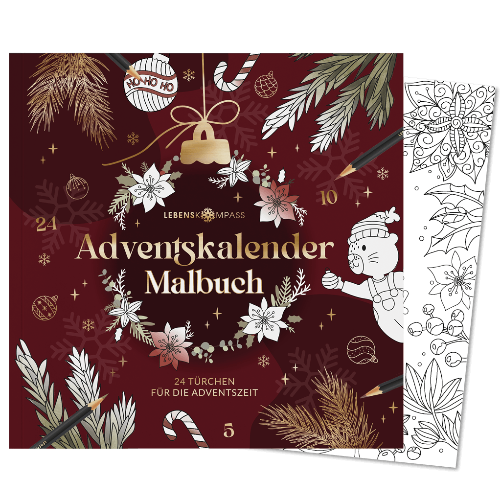 Adventskalender Malbuch zum Ausmalen
