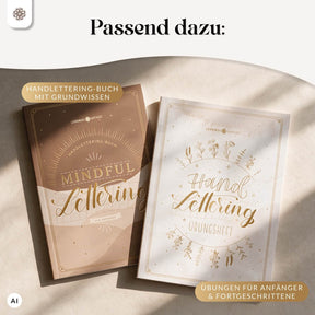 Handlettering Stifte Set - 6 schwarze Stifte