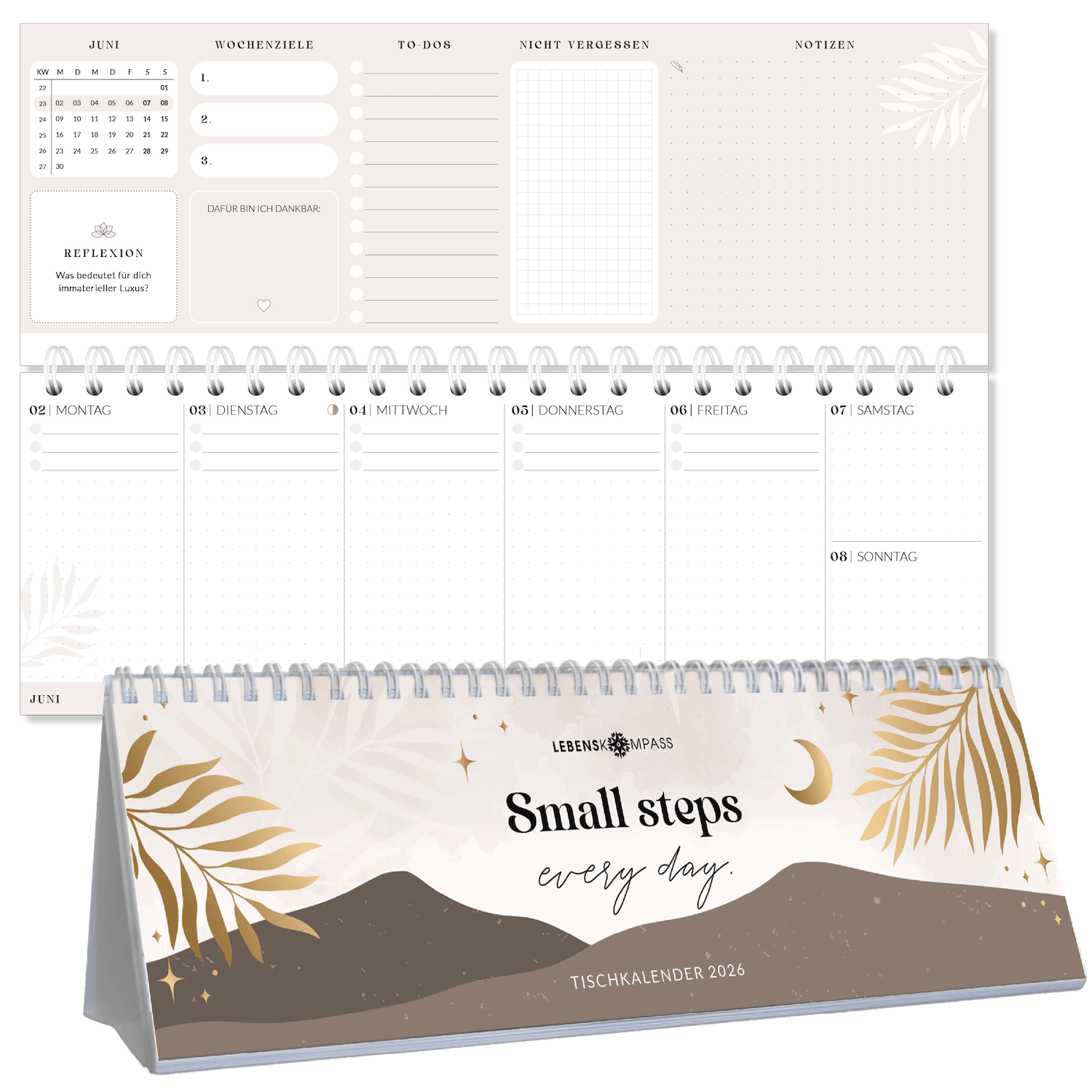 Tischkalender für 12 Monate