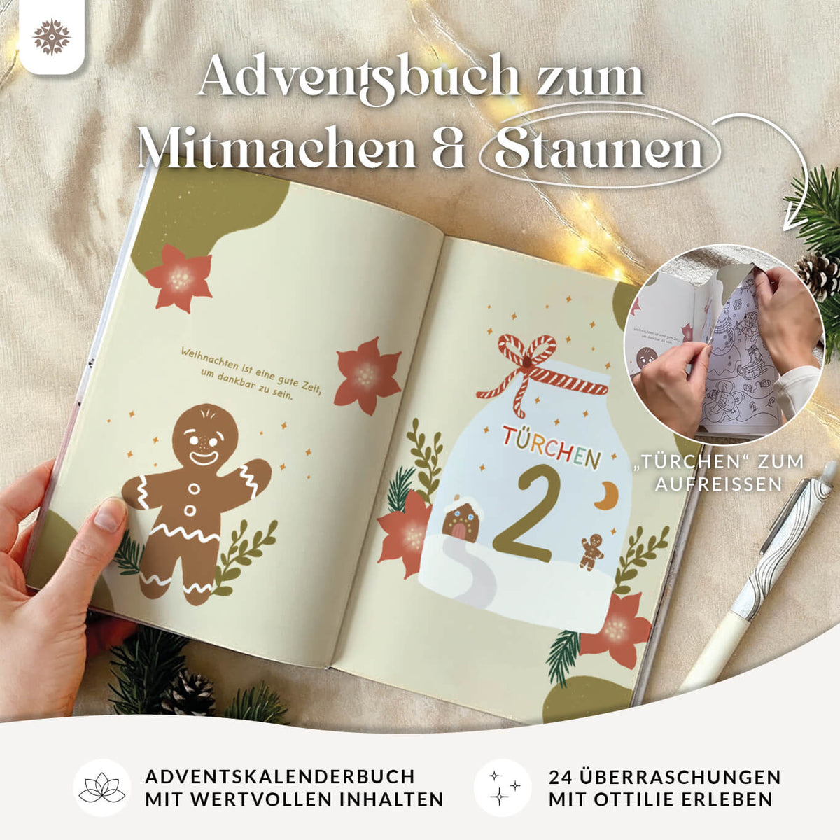 Adventskalenderbuch für Kinder - 24 Türchen