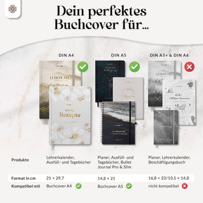 PU Buchcover für DIN A4 & A5 Bücher
