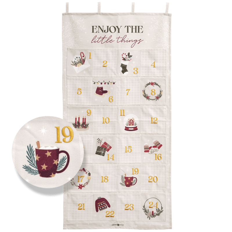 Adventskalender zum Befüllen - Wandteppich