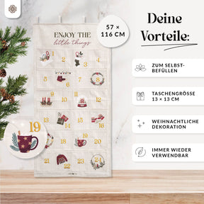 Adventskalender zum Befüllen - Wandteppich