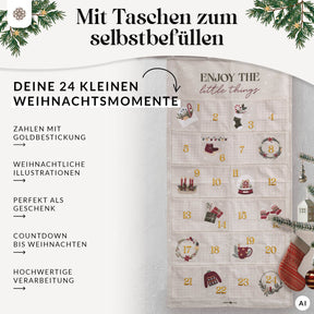 Adventskalender zum Befüllen - Wandteppich