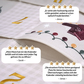 Adventskalender zum Befüllen - Wandteppich