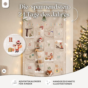 Adventskalender zum Befüllen - Wandteppich