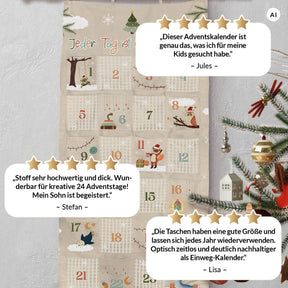 Adventskalender zum Befüllen - Wandteppich