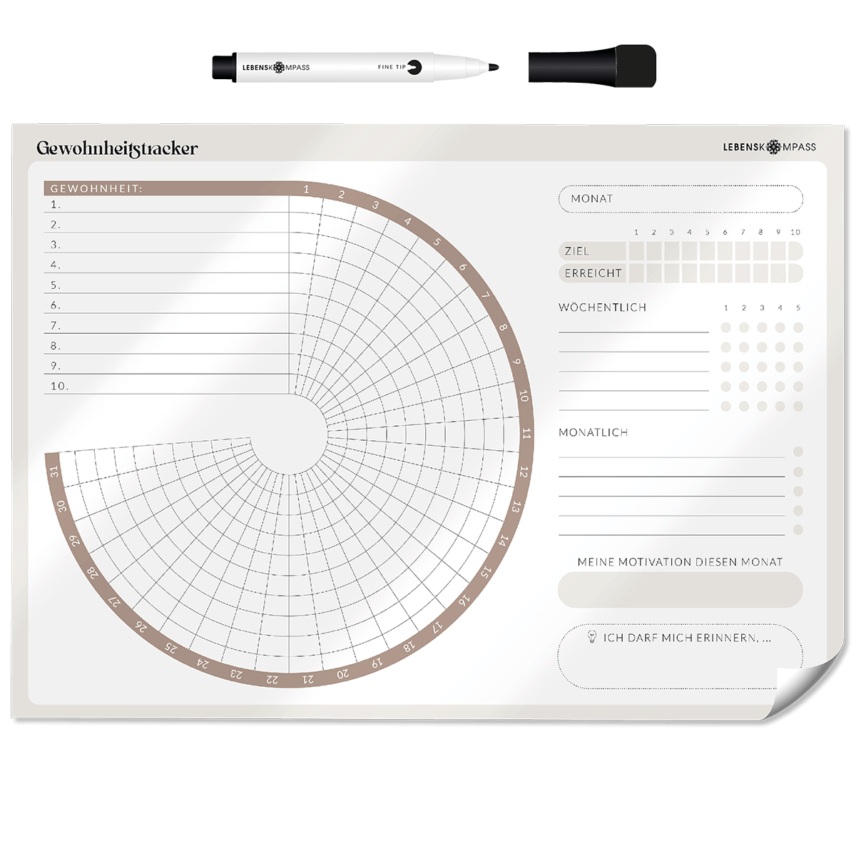 FlexiPlan® Gewohnheitstracker - Selbsthaftend