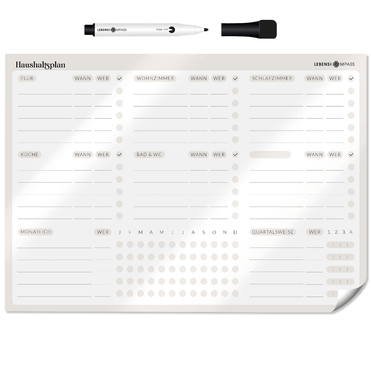FlexiPlan® Haushaltsplan - Selbsthaftend