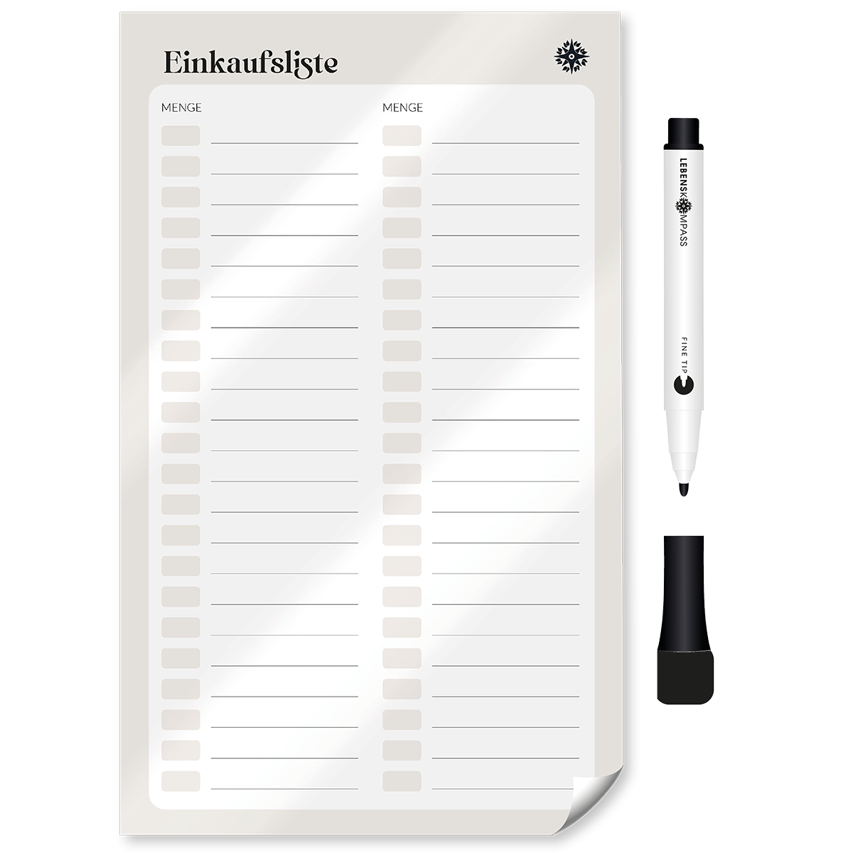 FlexiPlan® Einkaufsliste - Selbsthaftend