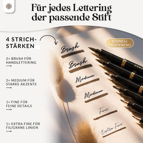 "Handlettering Starter"-Set (Buch + Stifte)