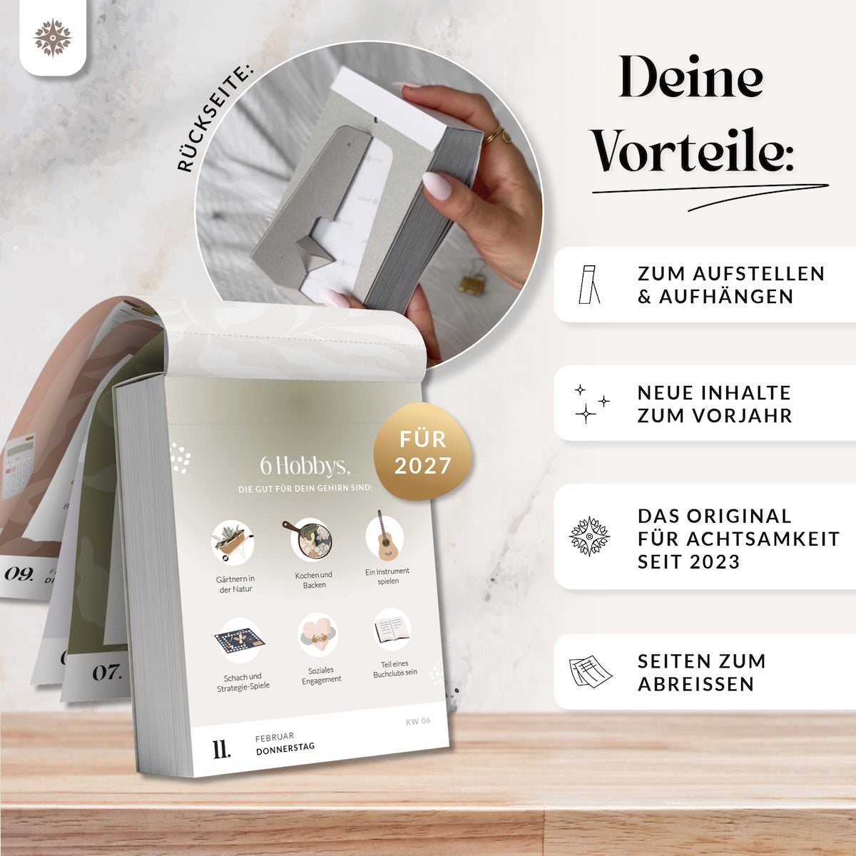 Abreißkalender 2027 - 365 Tage Achtsamkeit