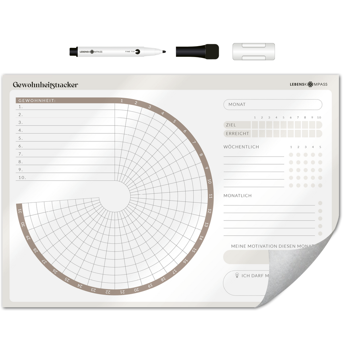 FlexiPlan® Gewohnheitstracker - Selbsthaftend