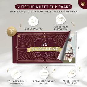 Gutscheinheft - 22 Gutscheine zum Verschenken