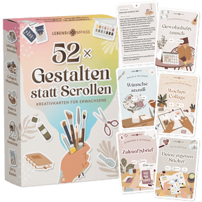 Kreativkarten für Erwachsene - 52 Bastelaufgaben