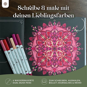 6er Dual Brush Pen Sets - Bunte Pinselstifte