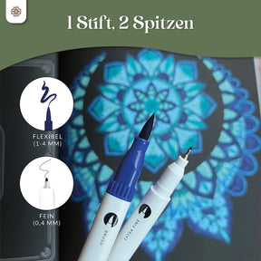 6er Dual Brush Pen Sets - Bunte Pinselstifte
