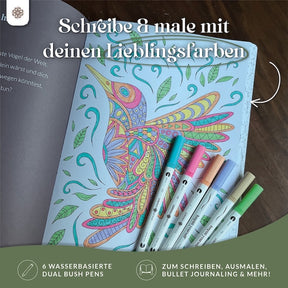 6er Dual Brush Pen Sets - Bunte Pinselstifte
