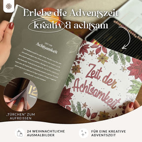 Adventskalender Malbuch zum Ausmalen