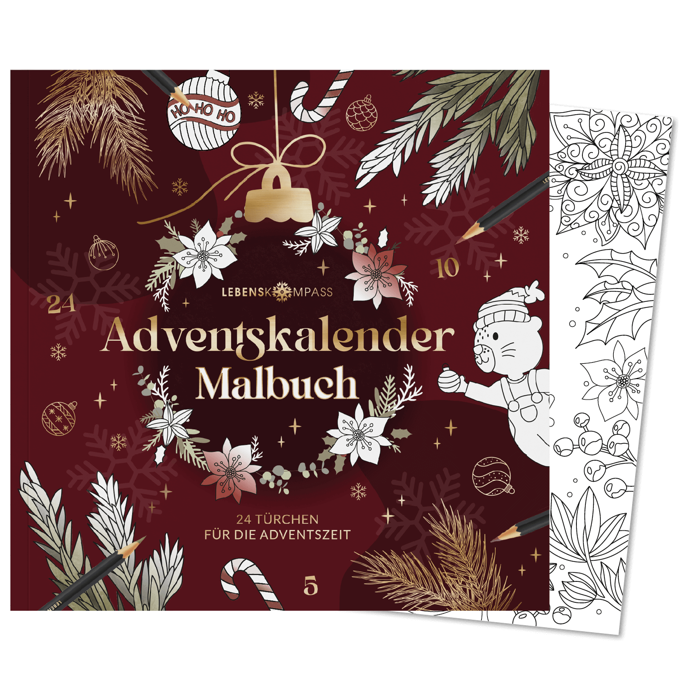 Adventskalender Malbuch zum Ausmalen