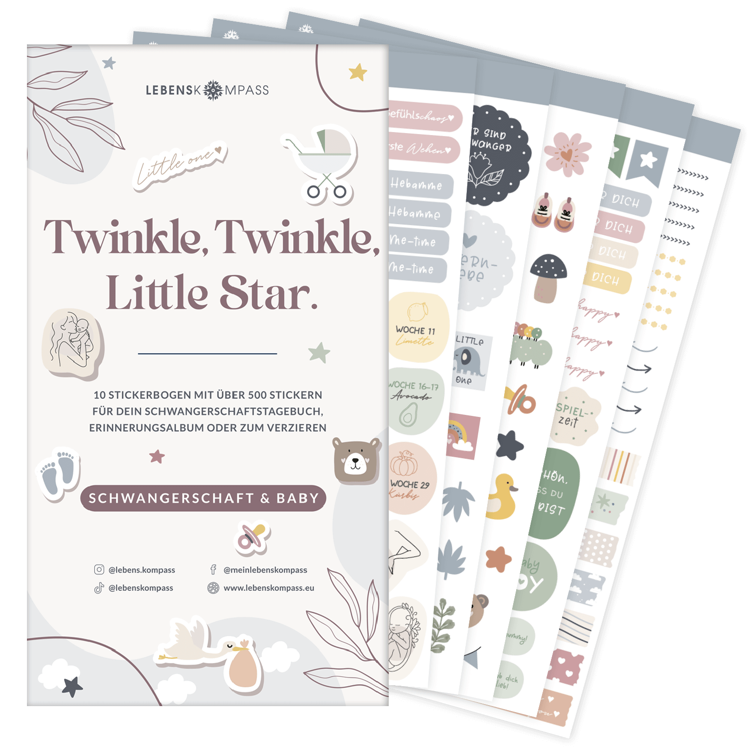 Sticker Set Schwangerschaft & Baby