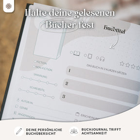 Buchjournal - Lesetagebuch zum Ausfüllen
