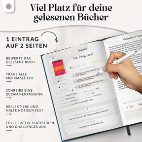 Buchjournal - Lesetagebuch zum Ausfüllen