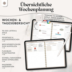 Digitaler 18 Monate Terminplaner  - PDF mit Hyperlinks