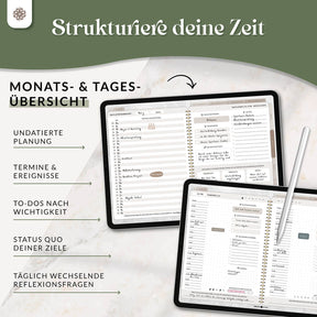 Digitaler Produktivitätsplaner - PDF mit Hyperlinks